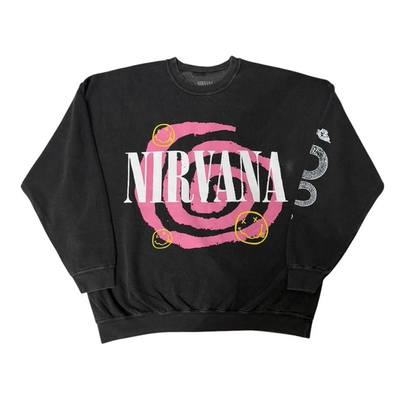 Nirvana Crewneck Sweatshirt Band Graphic - Picture 1 of 5